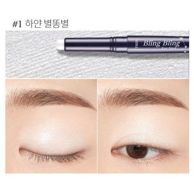 ETUDE Bling Bling Eye Stick Lidschatten in 6 Farben, cremige Textur, 1,4 g, auf einem weißen Hintergrund.