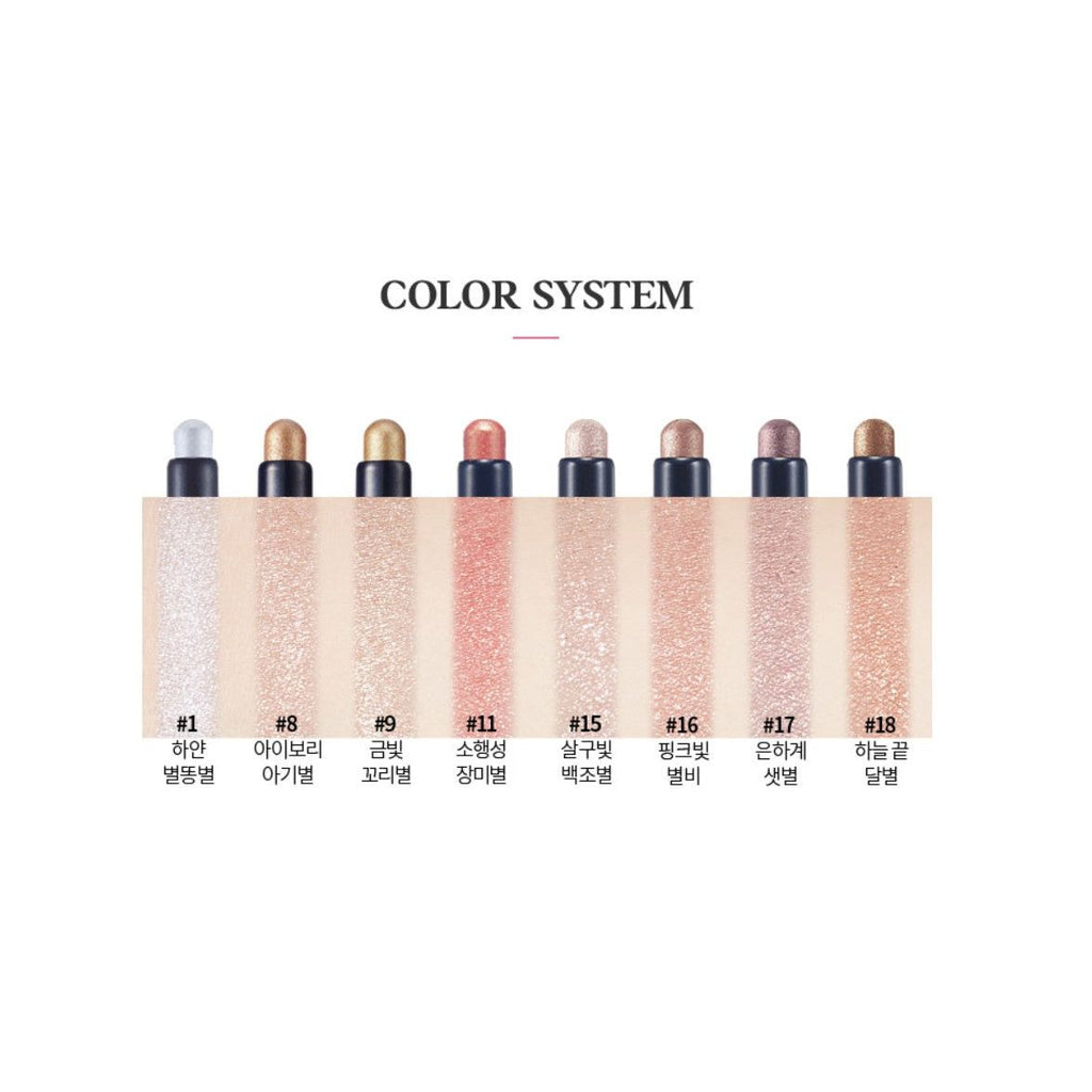 ETUDE Bling Bling Eye Stick Lidschatten in 6 Farben, tragbar, schimmerndes Augen-Make-up in praktischer Stickform