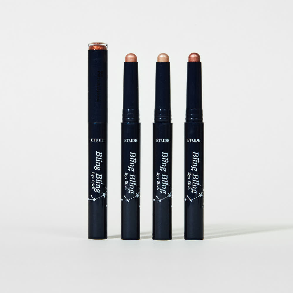 ETUDE Bling Bling Eye Stick Lidschatten in 6 Farben, cremige Textur, schimmernder Augen-Make-up Stick, 1,4 g