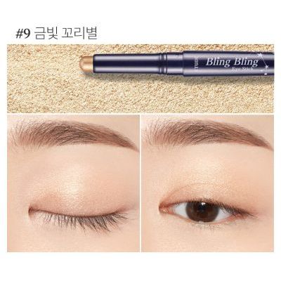ETUDE Bling Bling Eye Stick Lidschatten in 6 Farben, 1,4 g, farbige Textur und schimmernder Eyelidschatten in Stiftform