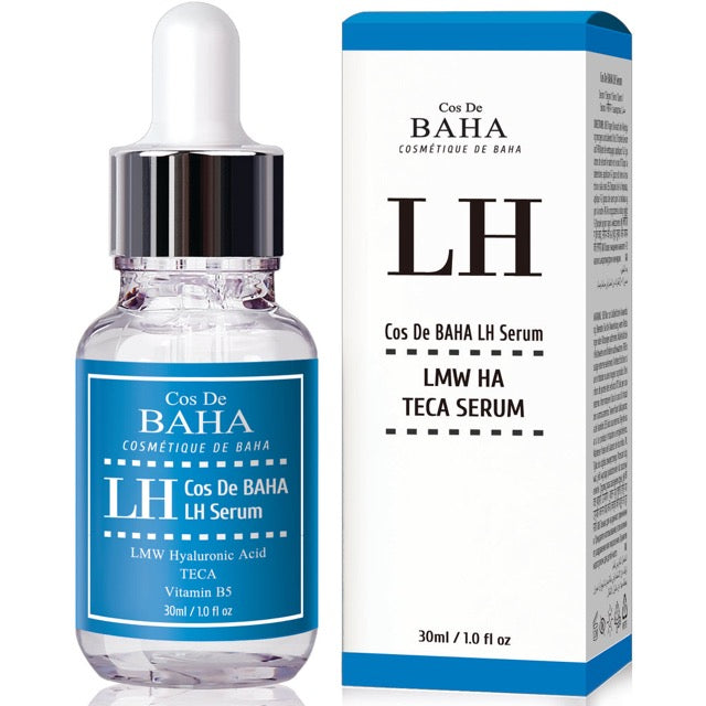 Cos De BAHA Hyaluronsäure Serum, intensives Feuchtigkeitsserum mit Hyaluron, 30 ml, flüssige Textur in Pumpflasche