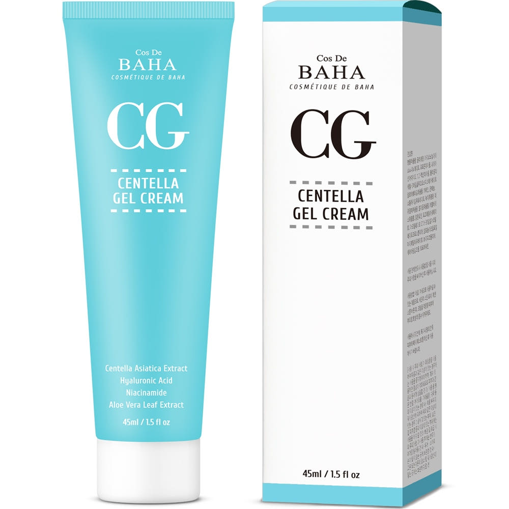 Cos De BAHA CG Centella Gel-Creme, beruhigende Gesichtscreme für empfindliche Haut, 45 ml, feuchtigkeitsspendend und hautberuhigend