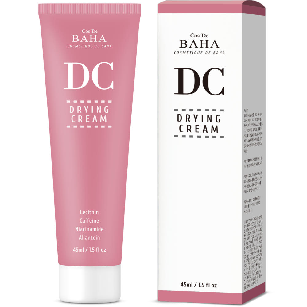 Cos De BAHA DC Trocknungscreme, leichte Balancecreme mit 4 % Niacinamid für fettige Haut, 45 ml.