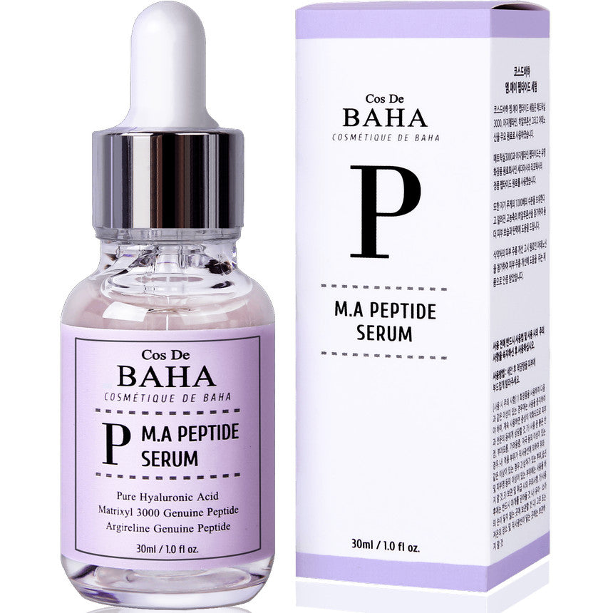 Cos De BAHA P Peptide Serum, anti-Aging Serum mit 3 Peptiden und Adenosin, 30 ml, für straffere Haut