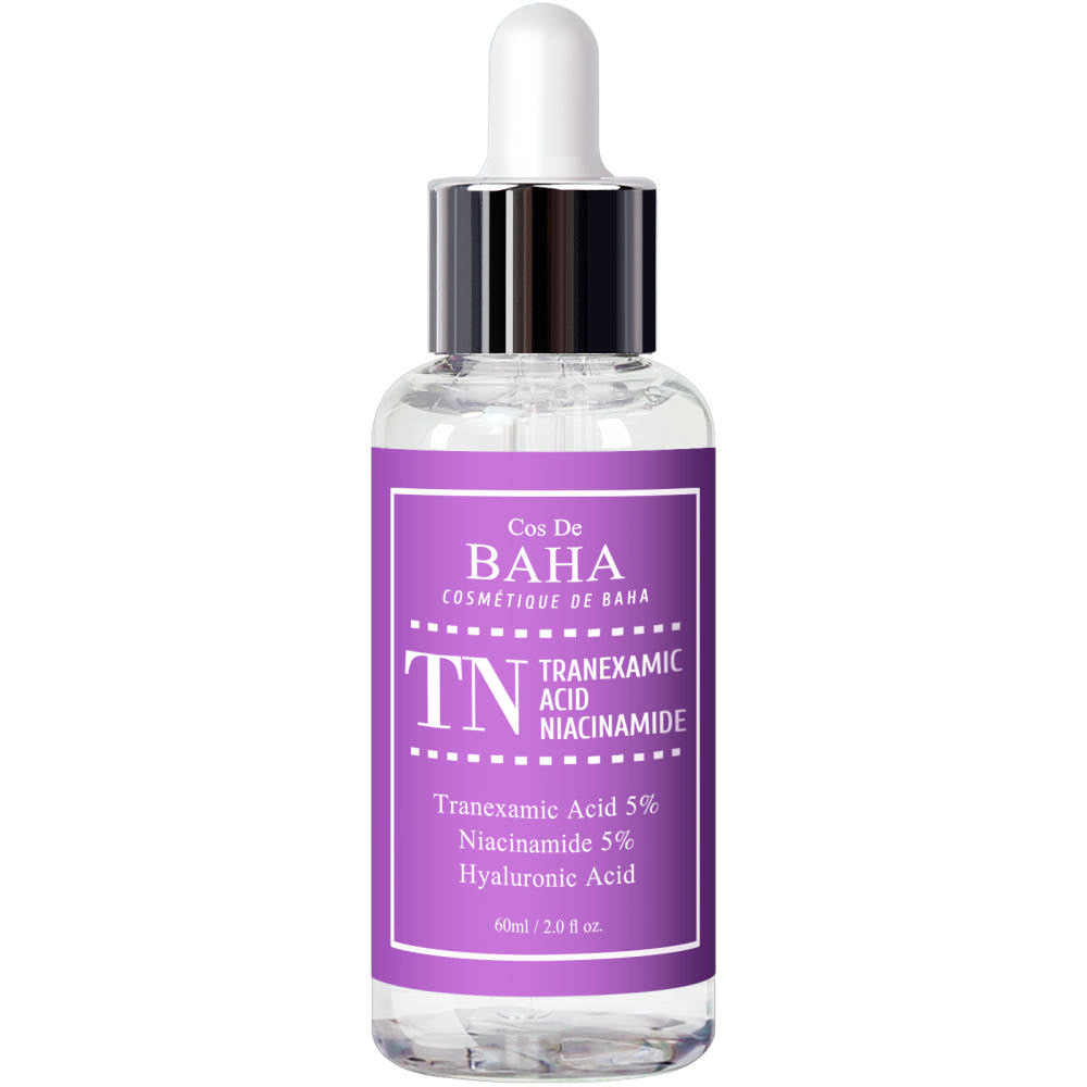 Cos De BAHA TN Tranexamic Acid 5% + Niacinamide 5% Serum in 60 ml Flasche, aufhellendes Serum gegen dunkle Flecken und Hyperpigmentierung