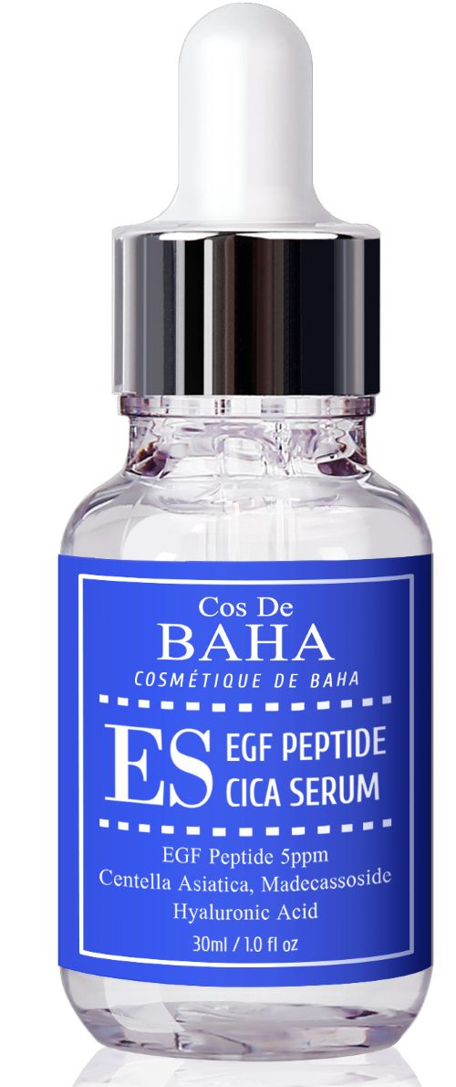 Cos De BAHA EGF Peptide 5ppm Cica Serum in 30ml Flasche, regenerierendes Serum mit EGF, Peptiden und Centella.