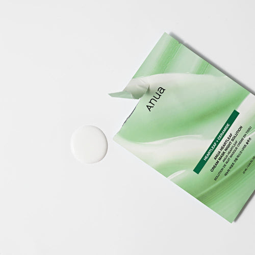 Anua Heartleaf Gesichtsmaske, beruhigende Nachtcreme, 25 ml, Packung mit 10 Stück, sanfte Hautpflege für die Nacht