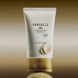 SKIN1004 Centella Teca Creme, beruhigende Gesichtspflege gegen Rötungen, 75 ml, cremige Textur, für empfindliche Haut