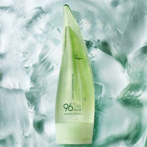 Holika Holika Aloe Hydro Formula 96% leichtes Aloe Vera Feuchtigkeitsgel, 250 ml, glatte, erfrischende Textur in der Tube