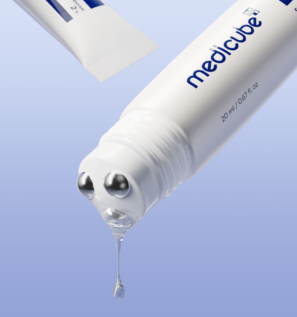 Medicube Deoxyribose Kopfhaut-Serum in 20 ml Flasche, stärkt die Kopfhaut und bekämpft Haarausfall, sichtbare Flasche auf weißem Hintergrund.