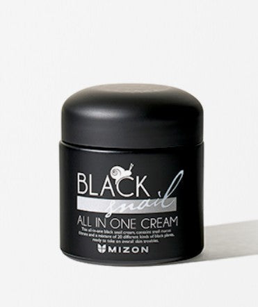 MIZON Black Snail All In One Creme in 75ml, cremige Textur mit schwarzer Schneckenschleimformel, für gepflegte Haut