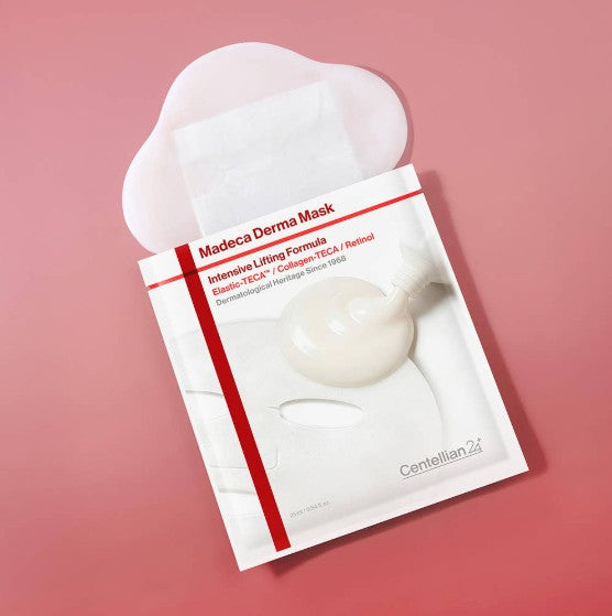 Centellian24 Madeca Derma Mask, straffende Lifting-Tuchmaske mit Centella, 10 Stück, 23 ml pro Maske, für intensive Hautstraffung