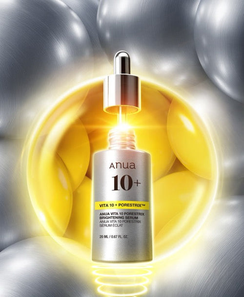 Anua Vita 10 Porestrix Brightening Serum mit Vitamin C für strahlende Haut und verfeinerte Poren, 20 ml Flasche