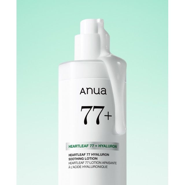 Anua Heartleaf 77 Hyaluron Feuchtigkeitslotion, beruhigende Lotion in 200 ml Flasche, für hydratisierte Haut