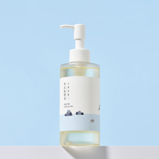 Round Lab 1025 Dokdo Reinigungsöl mit Tiefseewasser, sanftes Reinigungsöl in 200 ml Flasche, ideal für die Gesichtshaut.