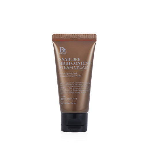 Benton Snail Bee High Content Steam Cream, 50g, Cremetiegel mit Creme für gepflegte Haut, sichtbare Verpackung und Produktbeschreibung