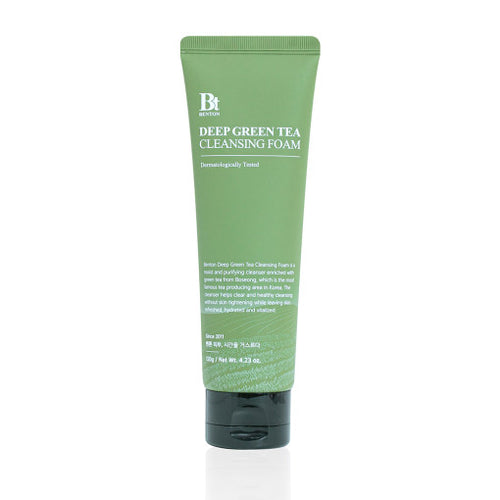 Benton Deep Green Tea Reinigungsschaum, 120g, feuchtigkeitsspendender Gesichtsreiniger mit grünem Tee für klare Haut